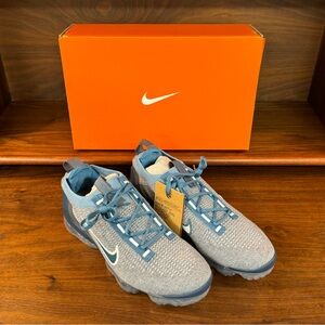 Nike Vapormax 2021 Fly Knit, Rift Blue, Dark Teal Green, Size 9, DC9394 400